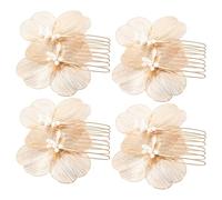 OATIPHO 4 Pièces Casque De Mariée Coiffes De Mariée Pour Le Mariage Peigne De Mariage Accessoires Cheveux Pour Femmes Golden