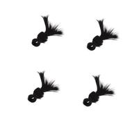 OATIPHO 4 Pièces Clip à Chignon Désordonné Noir avec Pince Solide Postiche Synthétique Style Coréen pour Femme Extension Chignon Bas Rétro Volume Facile pour Coiffure et