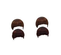 OATIPHO 4 Pièces Clip In Cheveux Naturels Extensions de Frange Française Invisible Toppers Effet Naturel pour Femmes Fixation Adhésive Sécurisée Confort Quotidien