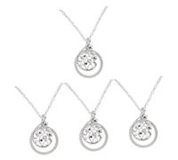 OATIPHO 4 Pièces Collier Pendentif à Loupe Bijou Pratique et Élégant avec Lentille Grossissante pour Lecture et Observation