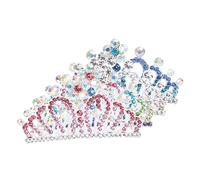 OATIPHO 4 pièces Crown Tiara pour Garçon Fille Peigne Cristal Accessoire Éblouissant pour Anniversaire et Fête