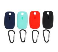 OATIPHO 4 Pièces Étui de Protection Silicone pour Traceur Intelligent Compatible Léger et Résistant avec Découpes Précises Noir Rouge Bleu Vert Menthe