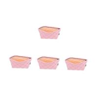 OATIPHO 4 Pièces Makeup Pouch Quilted Design Portable Cosmetic Bag for Women Lightweight Polyester Organizer with Innovative Stitching Spacious Travel Toiletry Storage for Office and