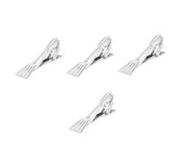 OATIPHO 4 Pièces Men's Fashion Metal Tie Clip Turner Shape Necktie Holder For Windproof Style Versatile Dress Accessory For Business And Special Occasions