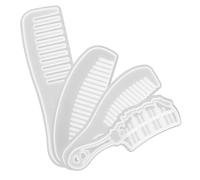 OATIPHO 4 Pièces Moules Silicone pour des Peignes Diy Modèles Courbés et Droits Pratiques et Durables pour Créations Artisanales