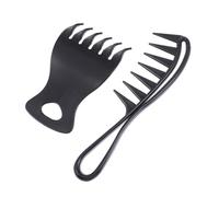 OATIPHO 4 Pièces Peignes à Dents Larges pour Coiffure Peigne Démêlant Outil de Coiffure Noir Adapté Aux Cheveux Secs et Mouillés