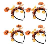 OATIPHO 4 Pièces Serre-tête Halloween Citrouille Confortable et Léger Accessoire de Fête pour Adultes et Garçon Fille Costume Cosplay Photographie