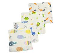 OATIPHO 4 Pièces Serviette pour Visage du Serviette pour Recueillir la Salive Débarbouillette Absorbante Garçon Fille Lingette pour Allaitement