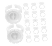 OATIPHO 400pièces Support Pour Colle à Faux Cils Support Pour Colle De Tatouage Godets Pour à Cils Rangement Pour à Fournitures Pour Extensions De Pour Pigments De Maquillage Anneaux De Po