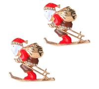 OATIPHO 4pièces Broches De Forme De Père Et Clochettes Pour Vêtements Épingles à Pull Et Cardigan Pour Décoration De Fête Et