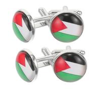 OATIPHO 4pièces Cufflinks Palestiniens De Boutons De Manchette Drapeau De Palestine pour Hommes Accessoires Élégants pour Chemises De Style Français