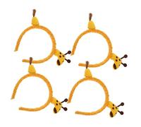 OATIPHO 4pièces Lot de Bandeaux Spa Oreilles de Girafe pour Laver le Visage Bandeau Animal Serre-tête Cosplay Dessin Animé Accessoire Mignon pour Femme pour Fêtes le Maquillage Soins Peau