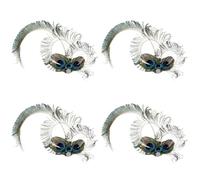 OATIPHO 4pièces Peigne à Cheveux Plumes De Avec Accessoire Vintage Élégant Pour Cocktails Et Fêtes Parfait Pour Femmes