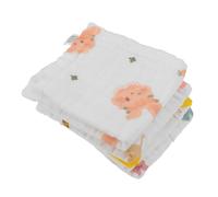 OATIPHO 4pièces Serviettes De Bain Garçon Fille Coton Doux Langes Absorbants Né Avec Motifs Adorables Lapin Animaux Petit Poulet