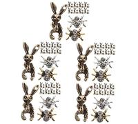 OATIPHO 5 Ensembles Charms Pour Ongles Forme De Spiders Et Lapins Lot De Accessoires Pour Nail Art Diy Décoration Éblouissante Pour Ongles Gel Et Naturels 30 Pièces * 5