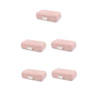 OATIPHO 5 Pièces Pilulier Portable Compartiments avec Suivi Horaire Boîte à Pilules Compacte pour Voyage Organiseur de pour et Poche Rangement Hebdomadaire Pratique et