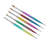 OATIPHO 5Pièces Kit de Dégradé pour Nail Art Outils Double Point pour Dessiner Lignes et Accessoires et Domestiques