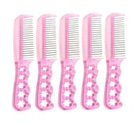 OATIPHO 5pièces Lot De Peignes à Perruque Acier Peignes De Coiffure Pour Cheveux Fins Sans Antistatique Pour Usage Quotidien Et Spectacles Scène