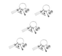 OATIPHO 5pièces Porte-clés Microphone Et Note Pour De Musique De à Main Et Accessoire De Clé