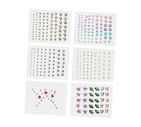 OATIPHO 6 Feuilles Stickers de pour Yeux Autocollants de Maquillage Brillant pour Art Corporel et Décorations de Festival Faciles à Appliquer Idéaux pour Événements Spéciaux et Créations