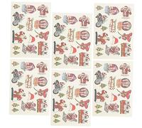 OATIPHO 6 Feuilles Temporaires de Noël Étanches Autocollants pour Garçon Fille Stickers Body Cartoon pour Fêtes Décoratives pour Bras Épaules et Jambes