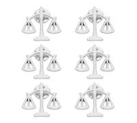 OATIPHO 6 Pièces Broche Écailles En Métal Épinglette Épingle De Chemise De Costume En Métal Broche De Chemise Pendentif Échelle De Justice à Collier Silver