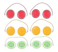 OATIPHO 6 Pièces Masques pour Yeux Rafraîchissants Thérapie Chaude et Froide Réutilisables Design Cartoon Pour Sommeil et Détente Aide à Poches Sous Yeux