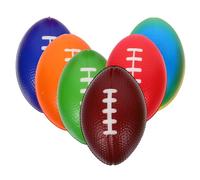 OATIPHO 6 Pièces Mini Ballons De Football en Mousse Miniatures Ballons De Rugby Modèle Américaines Cuir Petit Boule Sport en PU Accessoires De Mini Rugby pour La Fête des Enfants