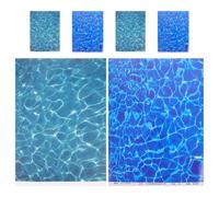 OATIPHO 6 Pièces Papier Ondulé Réaliste Effet Eau pour Modélisme Architectural, Matériau Plastique Essentiel pour Rivière Miniature et Scène de Lac en Extérieur