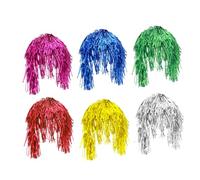 OATIPHO 6 pièces Perruque Métallique Tinsel pour Filles Accessoires Créatifs pour Cosplay et Fête Décoration Unique pour Halloween et Événements Thématiques
