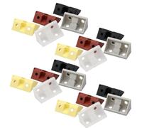 OATIPHO 60 Équerres de Renfort D’Angle en Plastique Robuste pour Étagères et Armoires 6 Couleurs Assorties Supports D’Équerre 60 Pièces Fixations Résistantes pour Meubles Usage