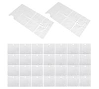 OATIPHO 60 Protège-bonde Jetables Transparents pour Lavabo 65 Cm, Récupérateur de Poils de Rasage pour Hommes, Bavoir Récupérateur de Barbe, Accessoires Salle de Bain, Usage Unique, 60