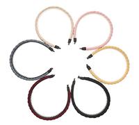 OATIPHO 6pièces Bandeau Tressé Antidérapant Pour Femme Accessoire Pour Cheveux Lot De Bandeaux Serre-têtes Tressés