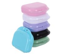 OATIPHO 6pièces Étui de Voyage pour Prothèse avec Trous Aération Boîte Portable Étanche pour Appareil de Contention Format Compact pour Aligneurs Dentaires