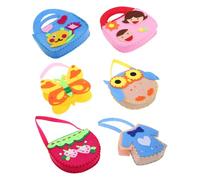 OATIPHO 6pièces Kit De Couture Feutre pour Garçon Fille à Main Non Tissé avec Motifs Amusants Fraise Ours Hibou Activité Créative pour Garçons Et Filles