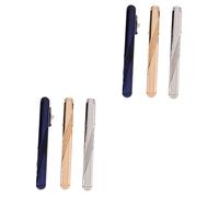 OATIPHO 6pièces Pince à Cravate Et Clips Pour Hommes Élégant De Pinces à Cravate Et Argenté Pour Mariage Et Affaires