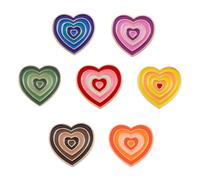 OATIPHO 7 pièces Broches Cœur Dégradé Arc-ciel Badges Colorés Mode pour Femme Accessoires Vêtements Décoratifs Cadeau Fête des Mères Pins pour Robe et Sac