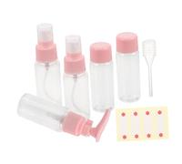 OATIPHO 7 pièces Set de Flacons de Voyage Rechargeables Plastique Étanches Tubes Souples Transparents pour Shampooing Lotion et Cosmétiques Trousse Toilette Portable