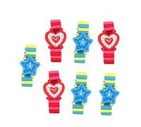 OATIPHO 7pièces Montre Bois pour Garçon Fille De Jouets Éducatifs avec Bracelet Élastique Style pour Garçon Et Fille