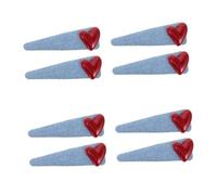OATIPHO 8 Pièces épingle à cheveux Accessoires de cheveux des femmes mignons clip de frange Clip d'alligator denim Alligator Coupes de cœur en tissu Bleu