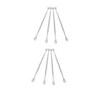 OATIPHO 8 Pièces Outil Pousse Cuticules Acier Inoxydable Double Embout Repousse Cuticules et Grattoir Peau Morte Kit Manucure pour Ongles des Mains et Usage Professionnel et Domestique