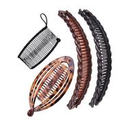 OATIPHO 8 pièces Pince Banane Cheveux Flexible pour Queue de Cheval Peigne Interlockant Élégant Pince Banane Femme Portable pour et