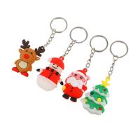 OATIPHO 8 pièces Porte Clés PVC Créatif Pendentifs Clochettes Colorées Cartoon Décoration Sac Fête Père et Déco Intérieure