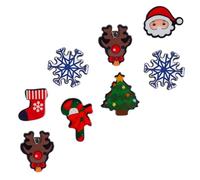 OATIPHO 8pièces Insigne de Noël Broches de Dessins Animés pour Garçon Fille Décorations de Fête Styles Assortis Style Aléatoire
