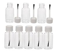 OATIPHO 8pièces Lot De Flacons Vernis à Ongles Vides Pet Avec Pinceau Blanc Petit Format Portable Rechargeable Pour Huiles Essentielles Et Gels Ongulaires