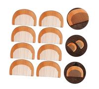 OATIPHO 8pièces Peigne Bois Anti- Pour Soins Capillaires Peignes Bois Durable Mini Demi-lune De Parfait Pour Types De Cheveux