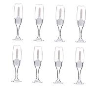 OATIPHO 8Pièces Tube Forme de Verre à Vin Bouteilles Rechargeables Transparent pour Cosmétiques Conteneurs Pratiques pour Échantillons et Liquidités