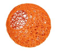 OATIPHO Abat-Jour Suspendu en Rotin Tressé Naturel Boule de 20 CM de Diamètre Abat-Jour Orange pour Lampe de Bureau Plafonnier et Lampadaire Accessoire Déco Rustique et Chaleureux