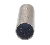 OATIPHO Adaptateur Audio XLR Mâle-mâle 5 Broches 3,5 Mm Argenté, Convertisseur Audio Compact pour Signal DMX Caméra, Connecteur Prise Haute Compatibilité Usage Professionnel