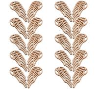 OATIPHO Ailes D’Ange en Bois Brut Naturel Tranches sans Trou Lot de 50 Pièces Décorations pour Sapin de Noël Fournitures de Bricolage Ornements Artisanaux Polyvalents